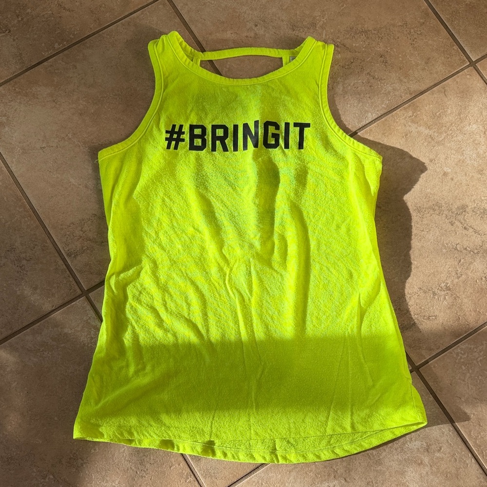 VSX Neon Yellow #BRINGIT Performance Tank